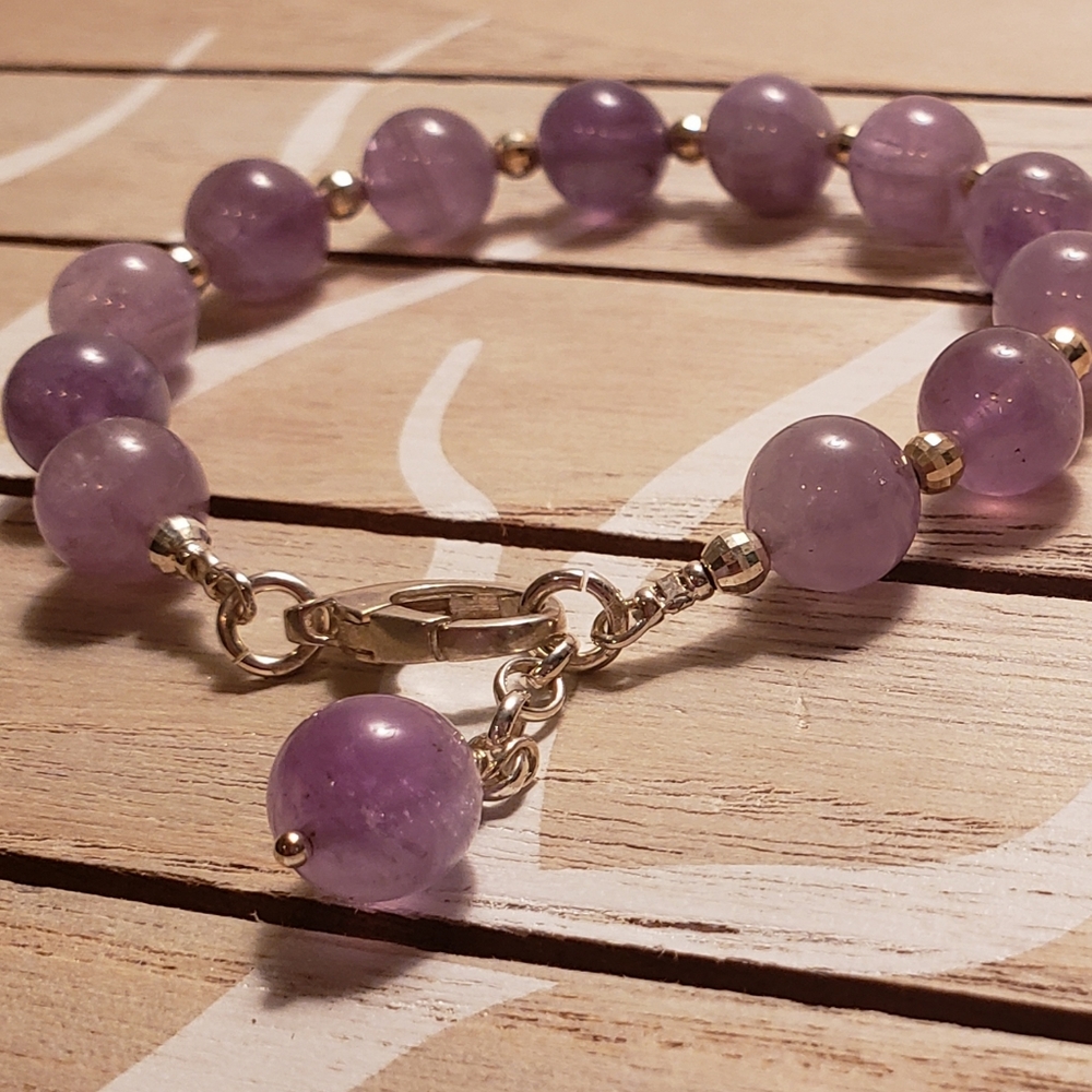 🎁STERLING SILVER AMETHYST Bracelet NEW